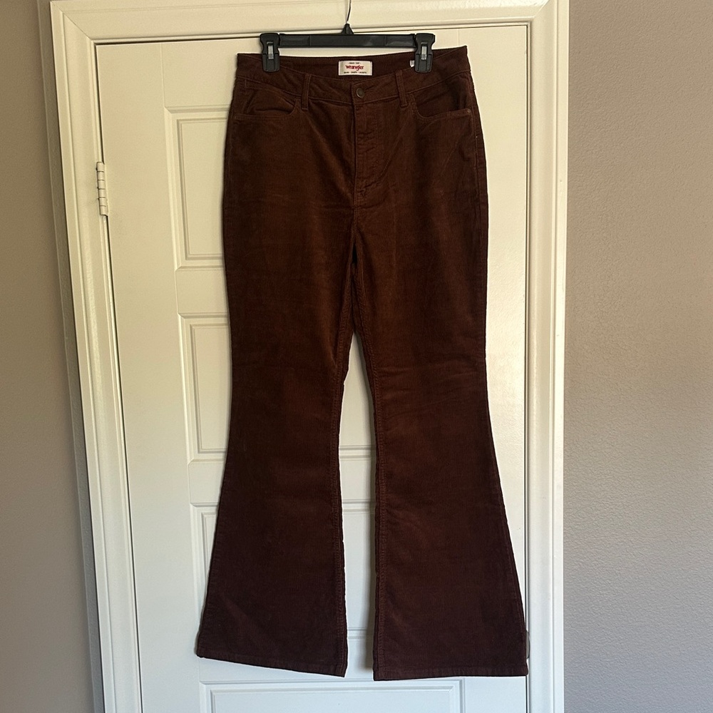 Wrangler Dark Brown Flare Corduroy Pants